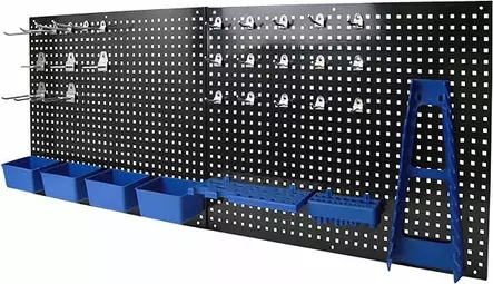 Kaksi reikälevyä 28 kannattimella ja 4 muovilaatikolla 550 x 445 mm / 1 levy - Reikälevyt - 699-RL32 - 1