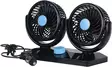 Tuuletin autoon 12V 8W/15W tuplatuuletus 360° - Elektroniikka - 922-22 - 1